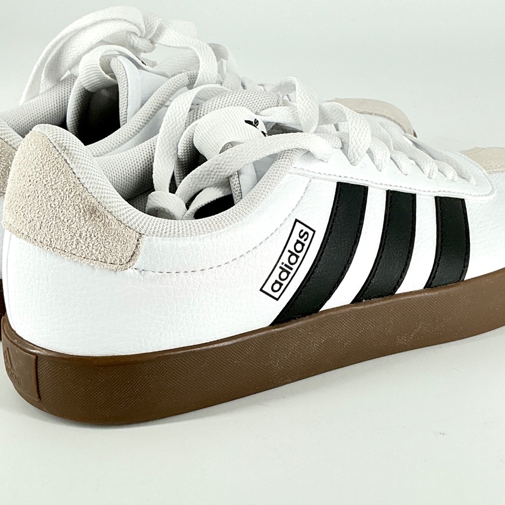 Adidas VL Court 3.0 Mens Size 7.5 Sneakers White Black Gum Low Top NEW Shoes - Picture 4 of 11